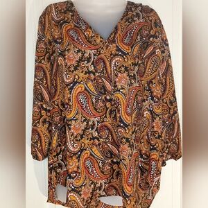 2/$30 Paisley Elegance JONES NEW YORK Preppy,Clueless blouse(#1,195)